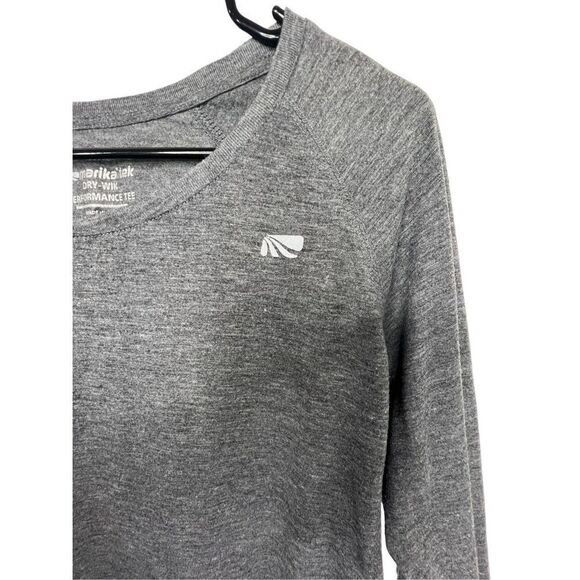 Marika’tek Basic Grey Long Sleeve T-Shirt With Logo On Front - Picture 2 of 5